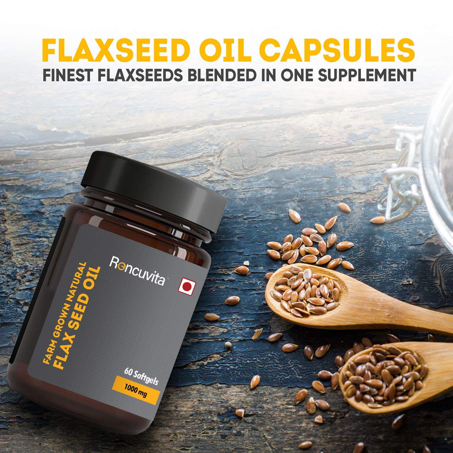 How much Omega does Flaxseed Oil have?