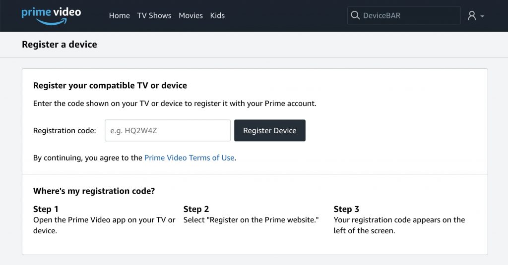Steps to Activate Primevideo.com/mytv Activation Code