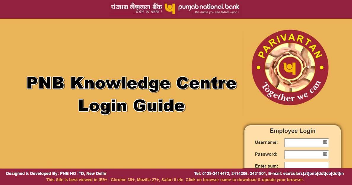 Know About PNB Knowledge Centre & Secure Login Process